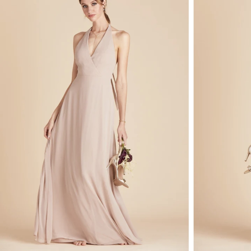 Birdy grey halter dress TAUPE